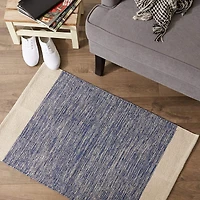 DII® French Blue Variegated Border Hand-Loomed Rug, 2ft. x 3ft.