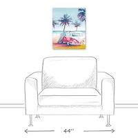 Beach Surfer Van 16" x 20" Canvas Wall Art