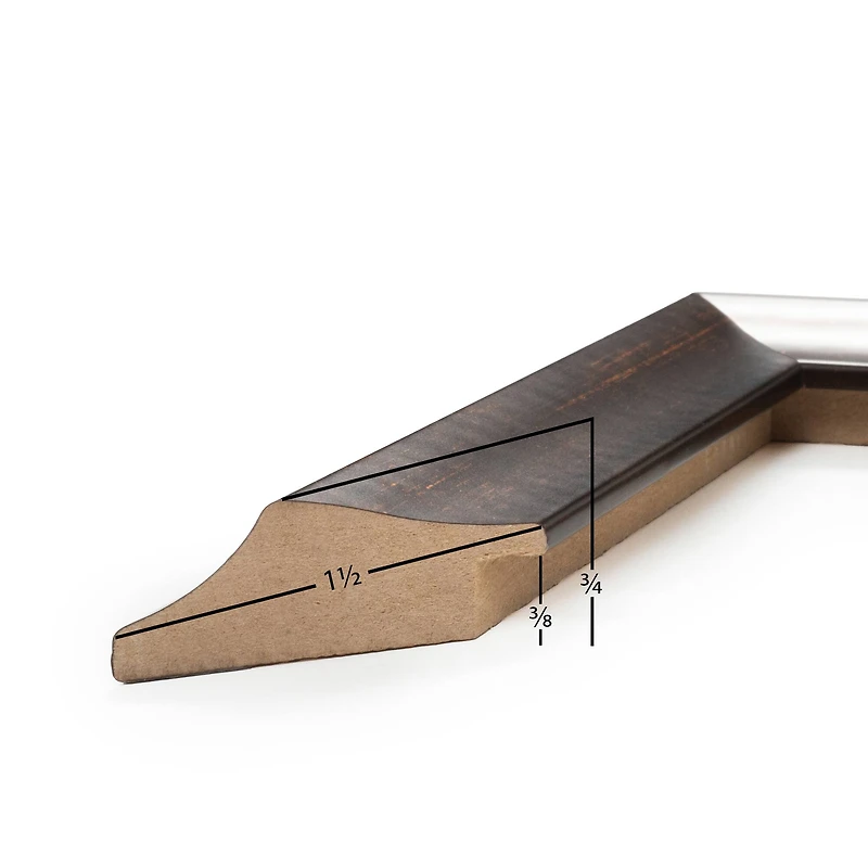 Frame USA Verona Narrow Tarnished Bronze Single Image Picture Frame with Mat