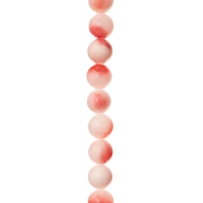 12 Pack: Light Pink Round Stone Beads, 10mm by Bead Landing™