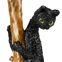 21" Halloween Black Cat Climbing Broom