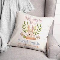 This Way To Carrot Patch 18" x 18" Throw Pillow