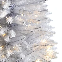 3ft. Pre-Lit White Artificial Christmas Tree, Warm White LED Lights