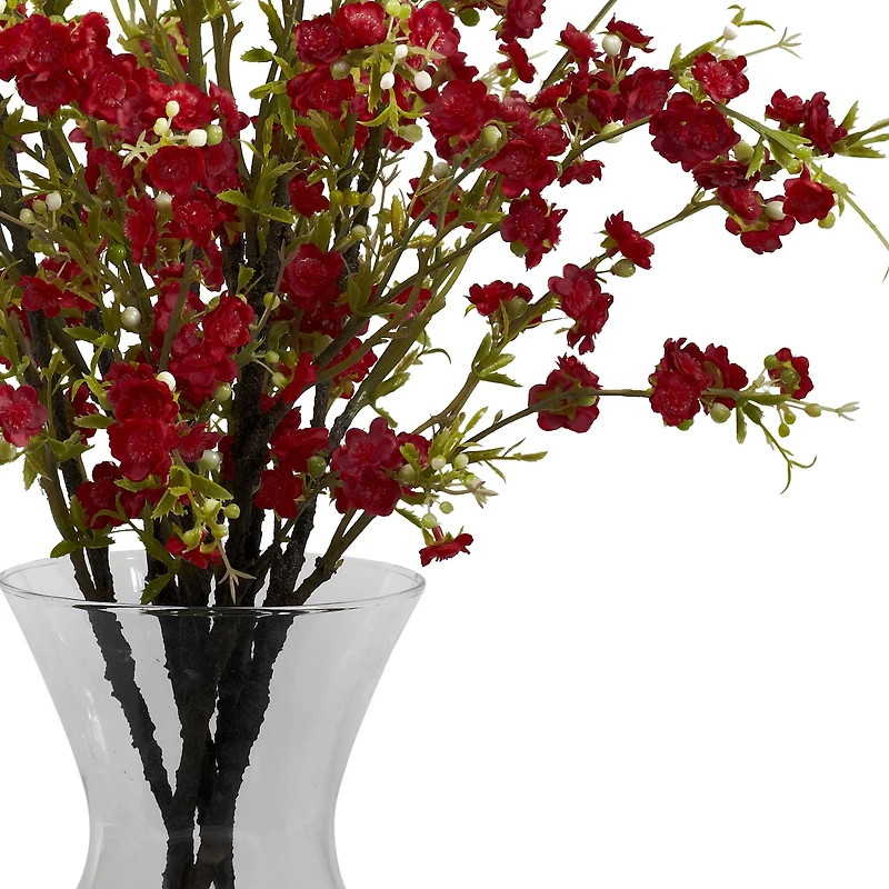 30" Red Cherry Blossoms Arrangement in Vase