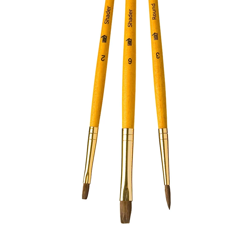 Princeton™ RealValue™ Synthetic Hair Brush 3 Piece Set