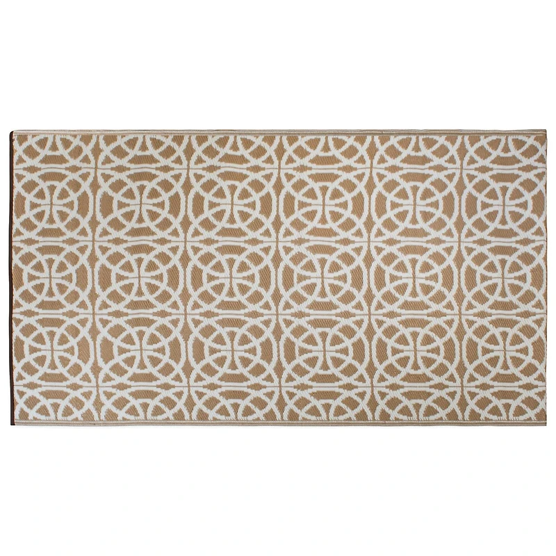 DII® Taupe Infinity Circle Outdoor Rug, 4ft. x 6ft.