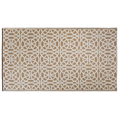 DII® Taupe Infinity Circle Outdoor Rug, 4ft. x 6ft.