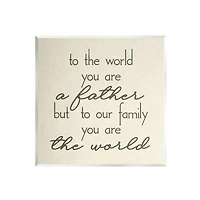 Stupell Industries You're The World Father Appreciation Wall Plaque Art