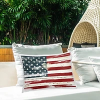 Stupell Industries Heart Of America Flag Outdoor Printed Pillow