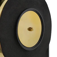 15" Gold Aluminum Tall Clock with Swinging Ball Pendulum