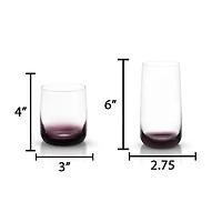 JoyJolt® Black Swan Double Old Fashioned & Highball Glasses, 8ct.