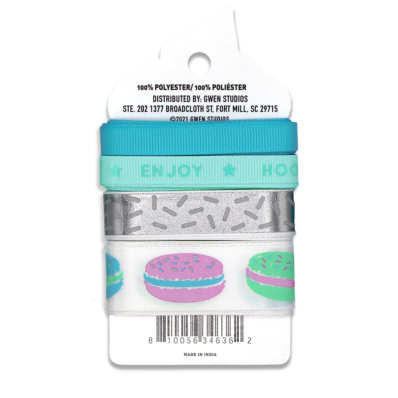 Gwen Studios Macarons Printed Ribbon Pack