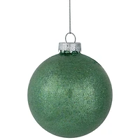 3-Finish Glass Christmas Ball and Onion Ornaments - 3" (80mm) - Forest Green - 9ct