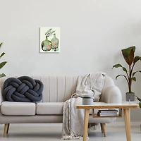 Stupell Industries Fern Foliage in Green Glass Jugs Nautical Seashells Wall Plaque