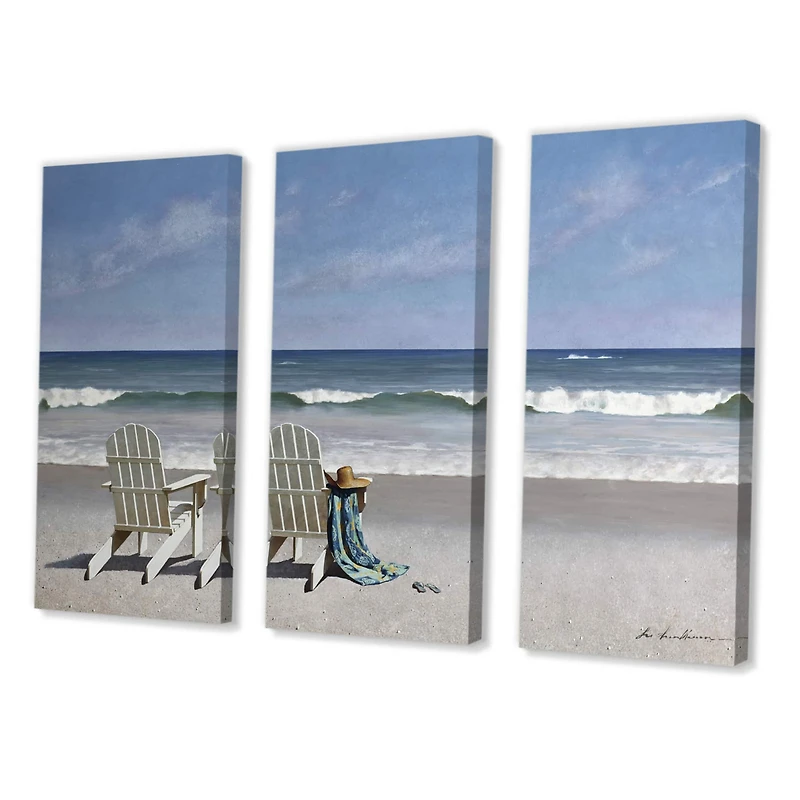 Designart - Tide Watching - Beach Canvas Art Print