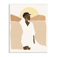 Stupell Industries Woman Gazing Across Canyon Desert Sunrise Landscape Wall Plaque