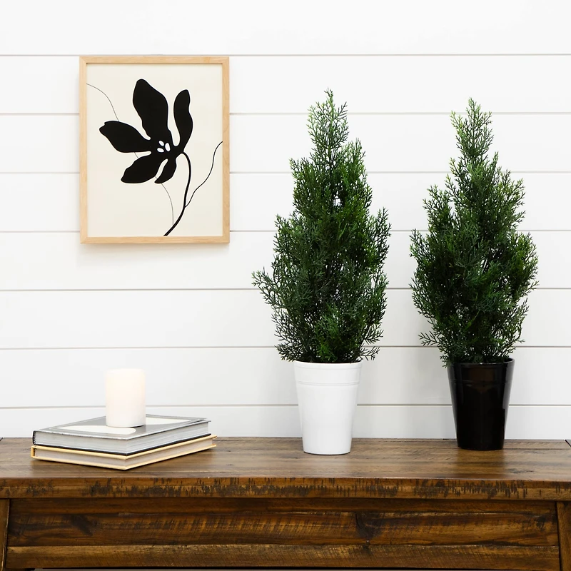 2ft. Potted UV Resistant Cedar Pine Trees, 2ct.