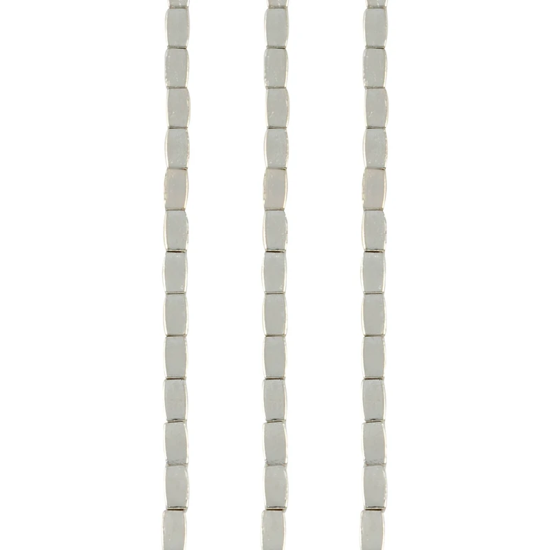 Silver Metal Square Tube Beads, 5mm by Bead Landing™