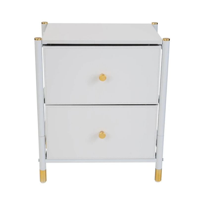 Simplify 2 Drawer Luxury Nightstand