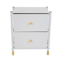 Simplify 2 Drawer Luxury Nightstand