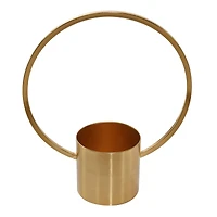 CosmoLiving by Cosmopolitan Set of 2 Gold Metal Glam Planter, 11", 14"