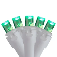Brite Star 70ct. Green LED Wide Angle Icicle Lights with White Wire