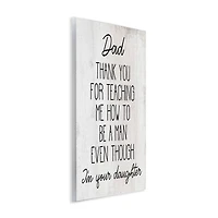 Stupell Industries Dad Thank You Phrase Family Daughter Humor Wall Plaque Art