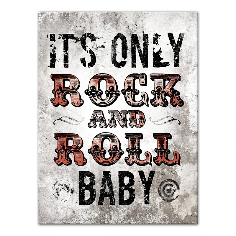 It's Only Rock And Roll 12" x 16" Canvas Wall Art