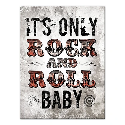 It's Only Rock And Roll 12" x 16" Canvas Wall Art