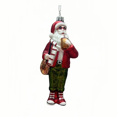 6" Student Santa Glass Ornament by Ashland®
