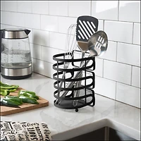 Kitchen Details Matte Black Industrial Collection Cooking Utensil Basket