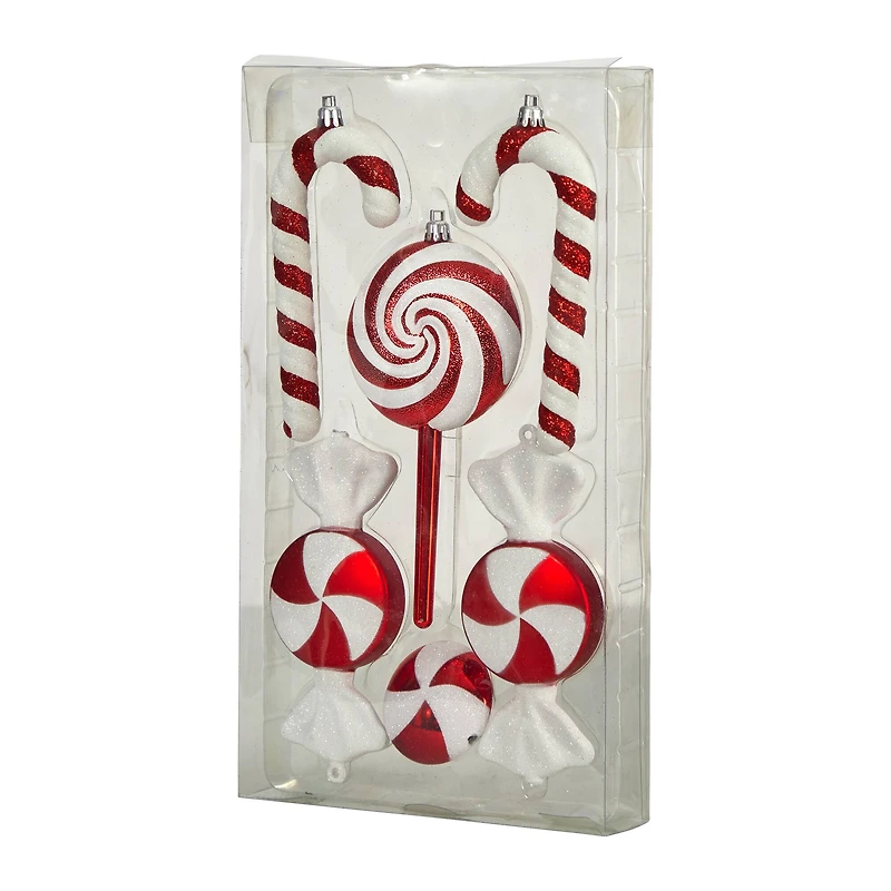 6ct. 7" Shatterproof Christmas Candy Ornaments