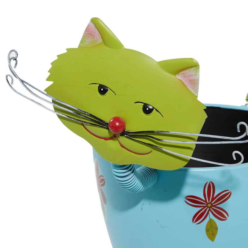 19" Blue Iron Farmhouse Cat Planter