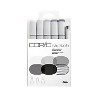 6 Packs: 6 ct. (36 total) Copic® Sketch Marker Set, Sketching Grays
