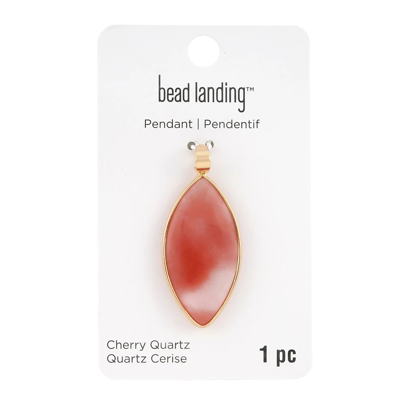 Cherry Quartz Marquise Pendant by Bead Landing™