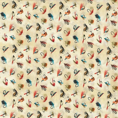 Fabric Traditions Fishing Lures Cotton Fabric
