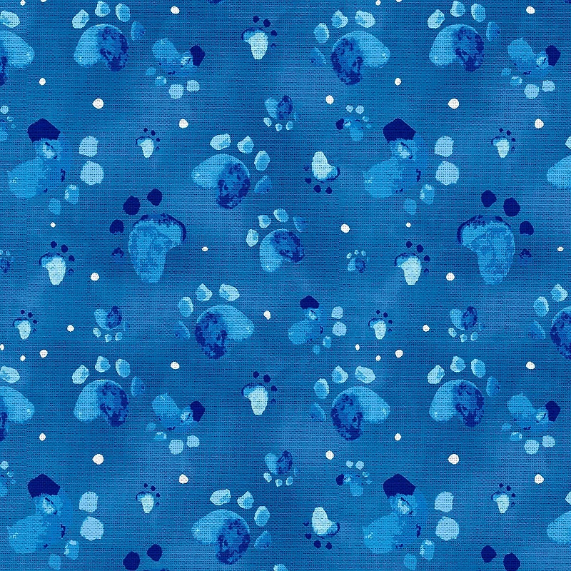 Fabric Editions Blue Good Boy Cotton Fabric