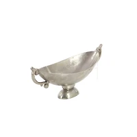 22" Silver Traditional Decorative Bowl