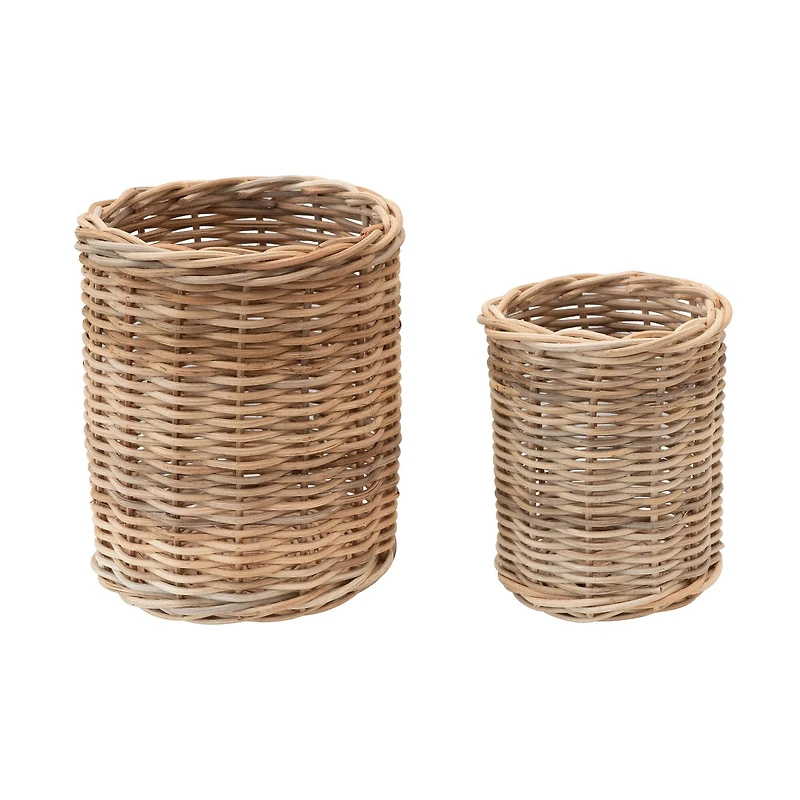 Hello Honey® Natural Hand-Woven Wicker Basket Set