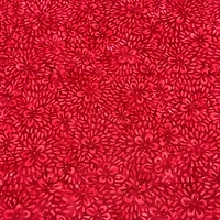 Feldman Batik Crimson Tonal Stamp Geo Cotton Fabric