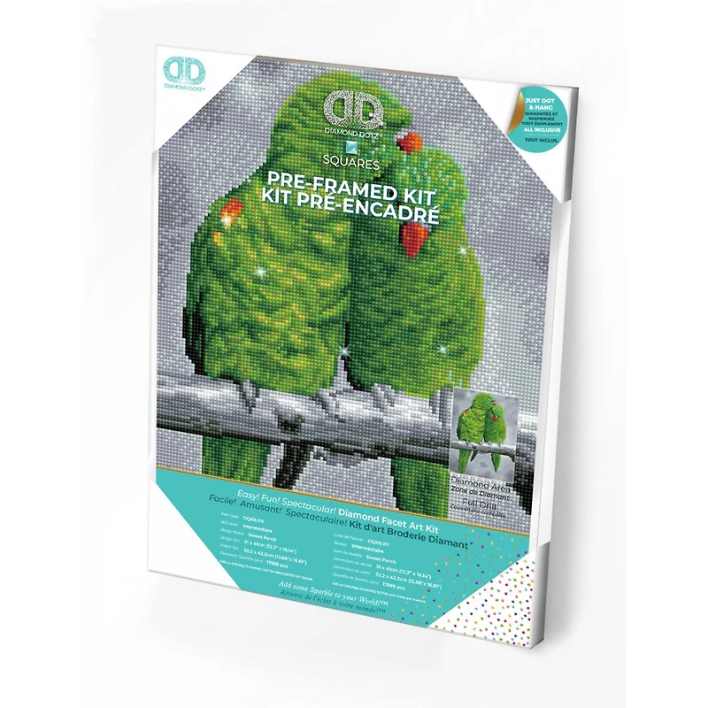 Diamond Dotz® Intermediate Sweet Perch Pre-Framed Diamond Painting Kit