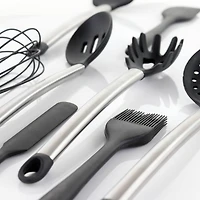 MegaChef Gray Silicone & Stainless Steel Cooking Utensils Set, 14ct.