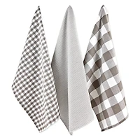 DII® Gray & White Dishtowel Set