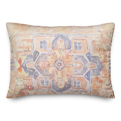 Watercolor Tile 14" x 20" Throw Pillow