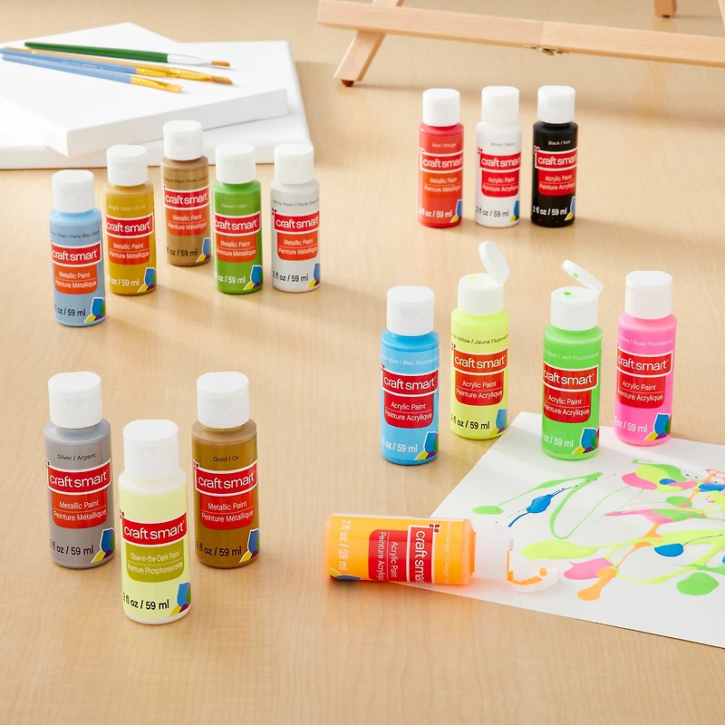 Metallic & Neon Acrylic Paint Set by Craft Smart®