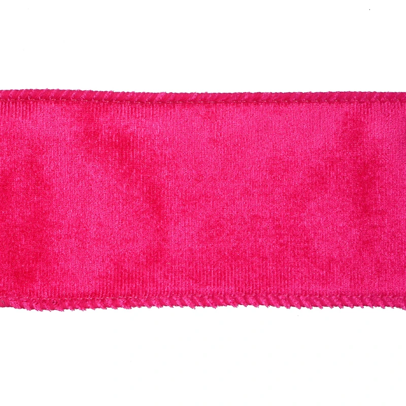 2.5" x 80ft. Pink Flocked Wired Jumbo Ribbon by Celebrate It®