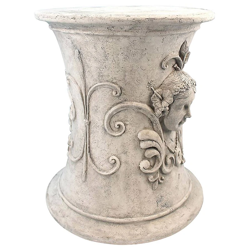 Design Toscano 18.5" Flora Goddess of Spring Neoclassical French Spa Stool