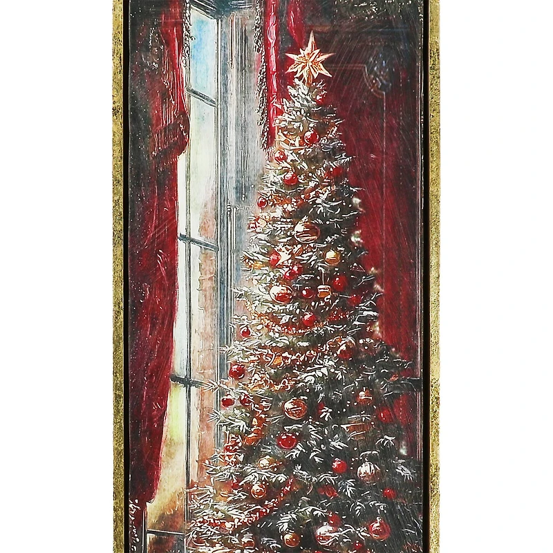 10.5" x 33" Cranberry Christmas Tree Wall Décor by Ashland®