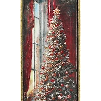 10.5" x 33" Cranberry Christmas Tree Wall Décor by Ashland®