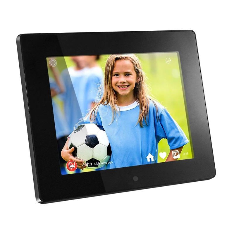 Aluratek Black 8" x 7" WiFi Digital Photo Frame with Touchscreen